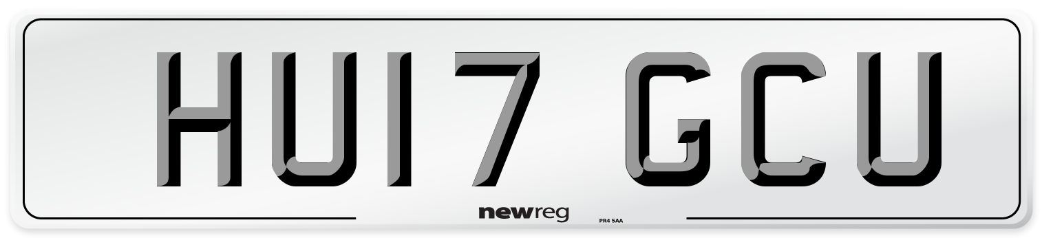 HU17 GCU Number Plate from New Reg